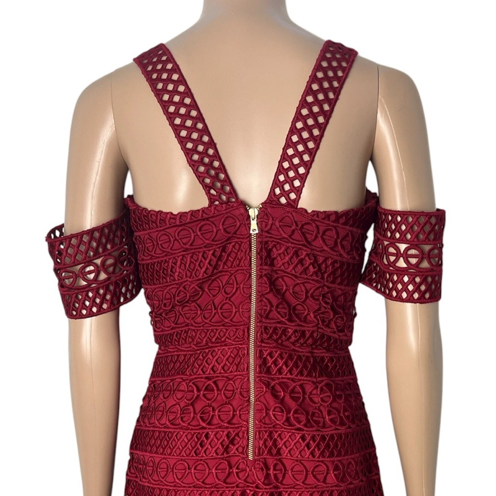 Revolve x Saylor Amelie Red Lace Cut Out Party Cocktail Mini Dress - Picture 7 of 11